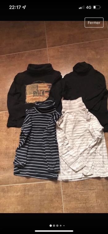 Lot cols roulés 5 ans (4 pièces)