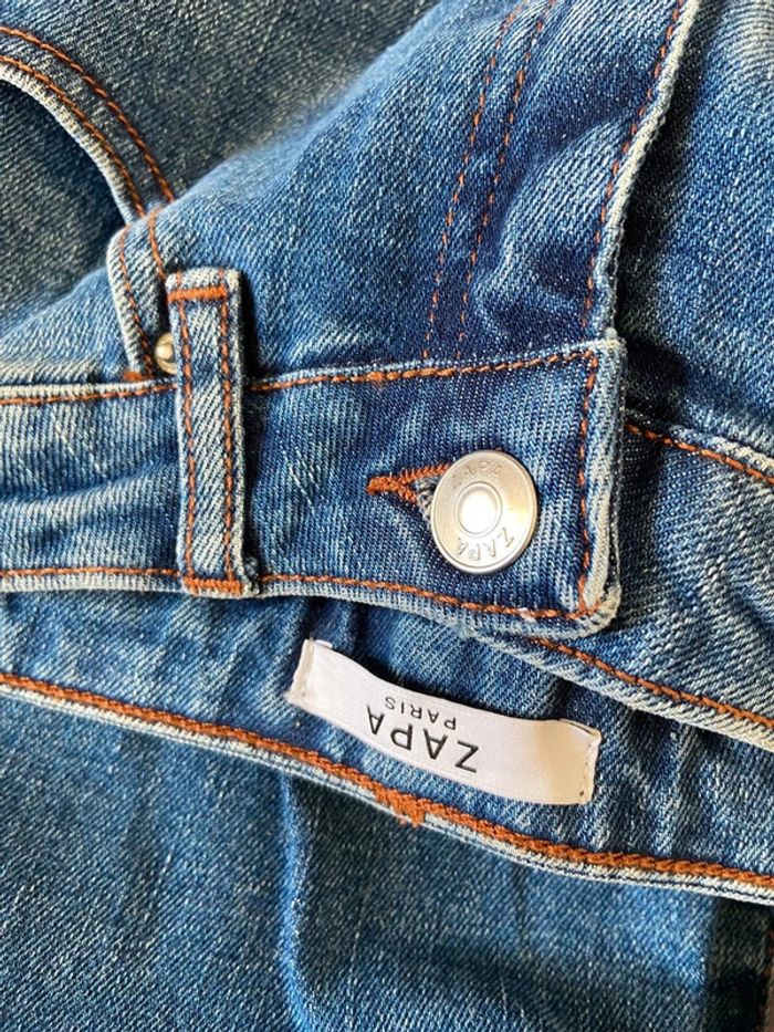 Jean droit bleu Zapa JS Straight en coton Taille M - photo numéro 3