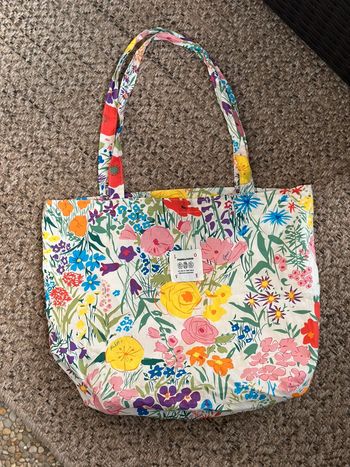 Joli sac cabas à motifs fleuris – Coton doux multicolore
