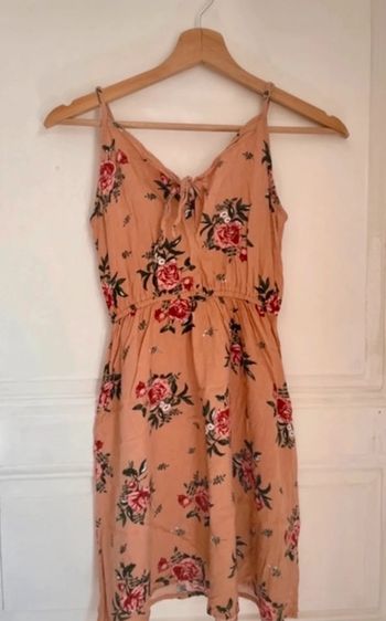 Robe été orange motif fleurs H&M