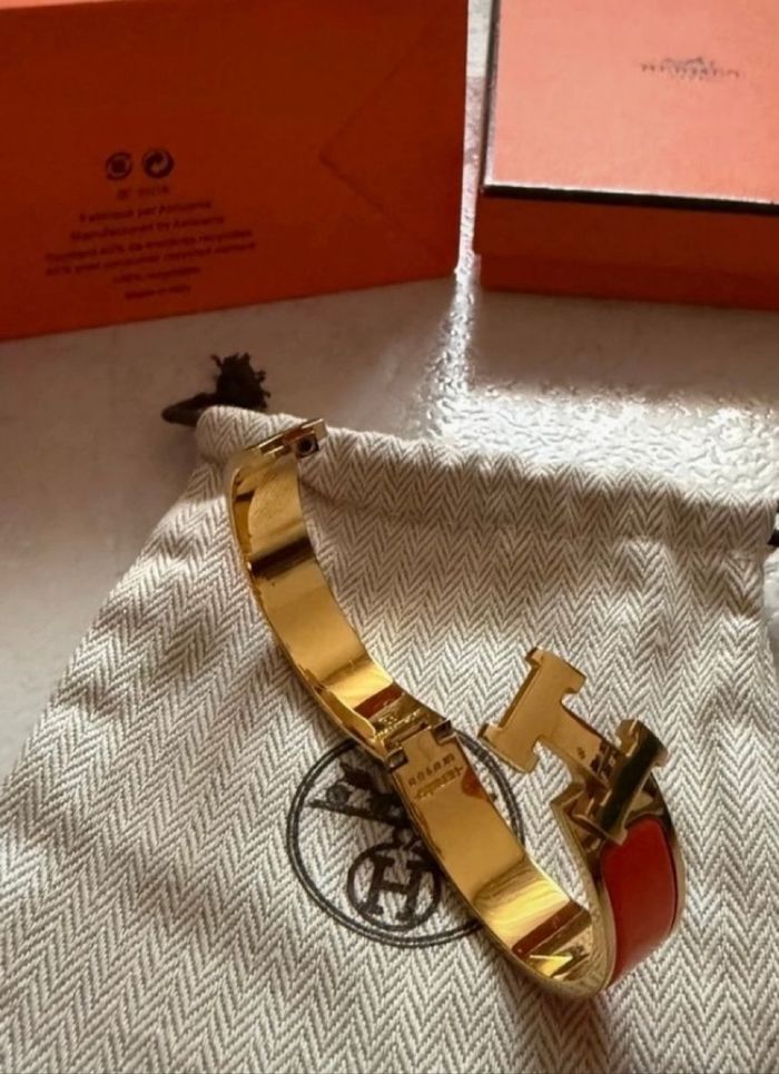 Bracelet Hermès clic H orange - photo numéro 4
