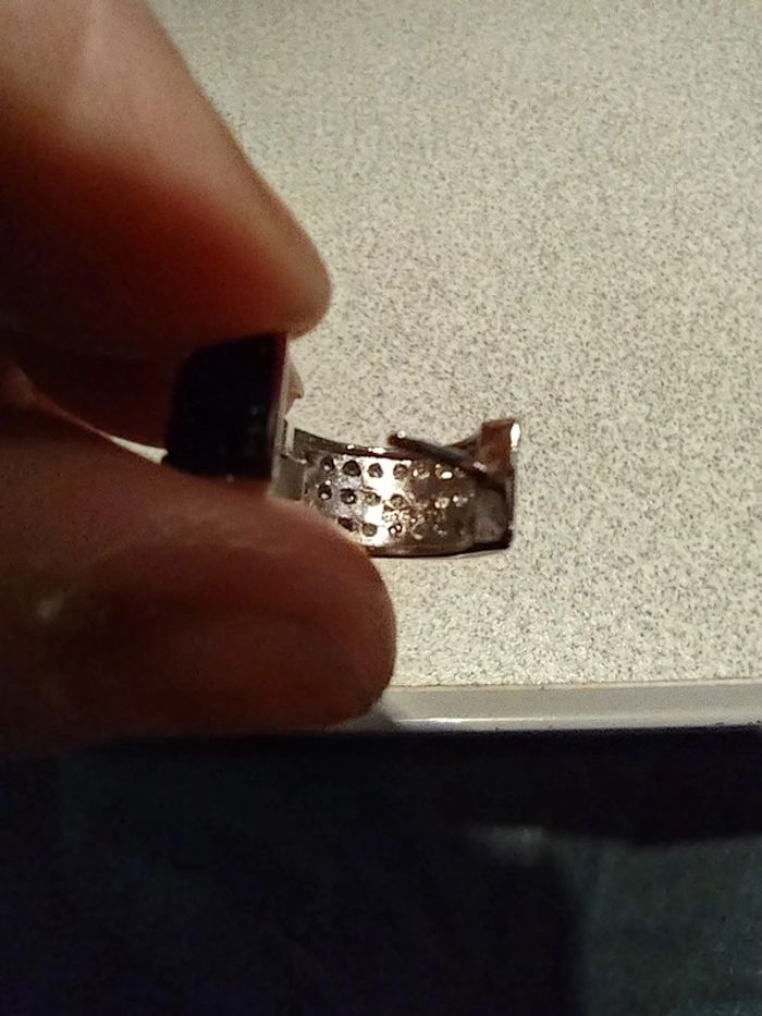 Boucles d'oreilles en argent recto verso strass blanc ou noir - photo numéro 9