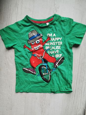 T shirt manche courte monster 3 ans