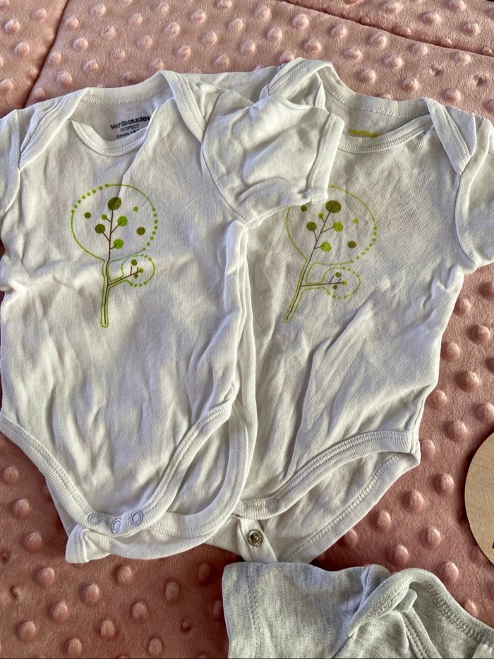 Lot de 4 bodies manches courtes taille 3 mois - photo numéro 4