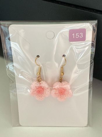 Boucles d’oreilles fleurs roses