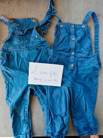 Lot de 2 salopettes jeans