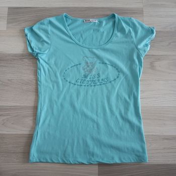 T-shirt femme turquoise Miss Lily taille M