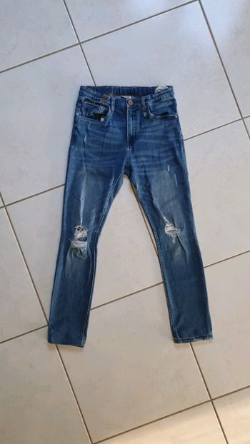 Jean fille 13/14 ans troué chelo3