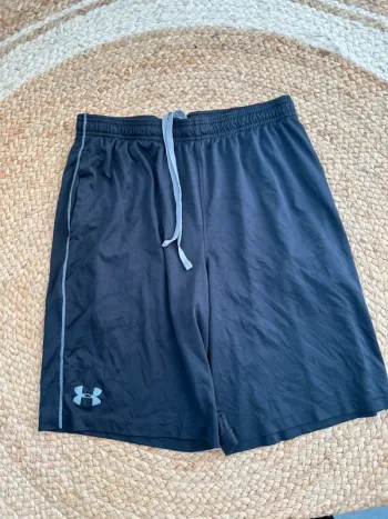Short Homme Under Armour Loose Noir & Blanc | Taille L | Très Bon État | Sport Training Casual | R18