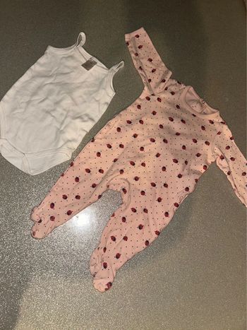Grenouillère et body fille 6 mois