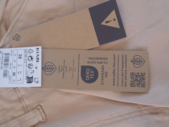 Pantalon cargo beige mixte neuf Kiabi Taille 38 - photo numéro 6