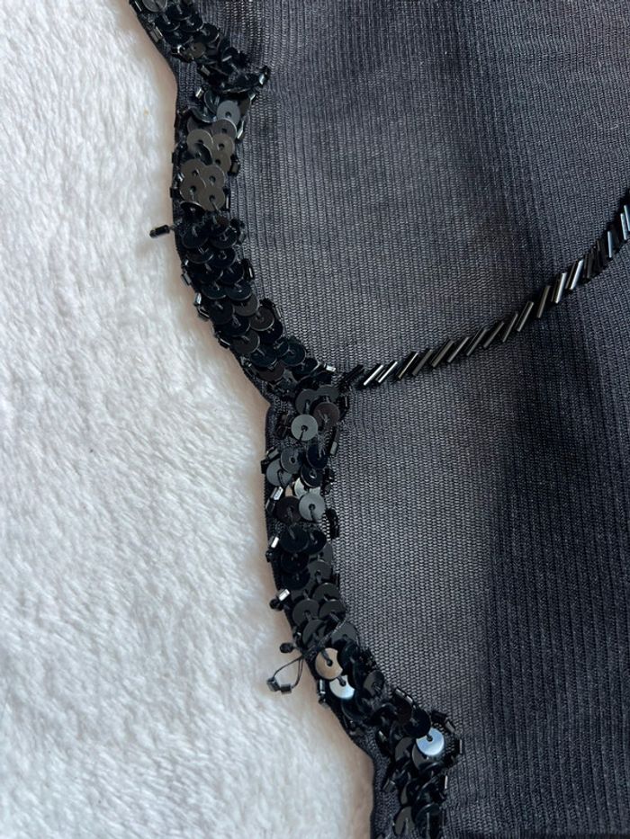 Robe midi perles sequins Goth Coquette vintage 90s - Taille M/L - photo numéro 13