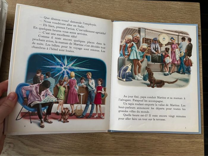 Livre Vintage Martine en avion pour Enfants - photo numéro 5