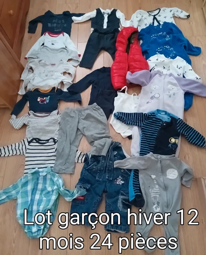 Lot garçon hiver 12 mois