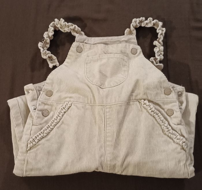 Salopette velours beige - photo numéro 2