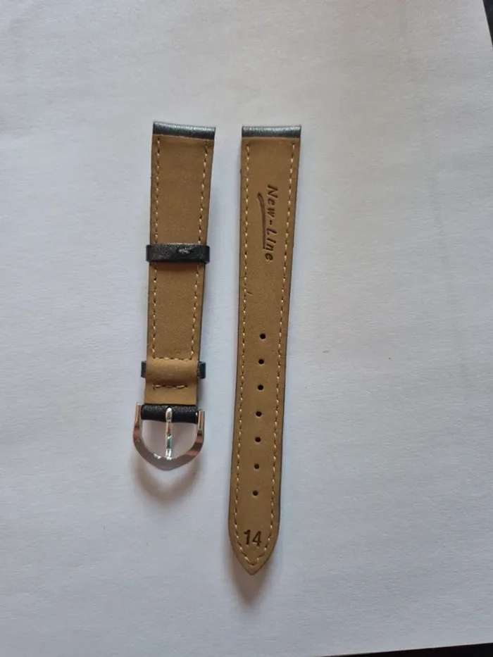 Bracelet montre gris bleu métallisé 14 mm - photo numéro 2
