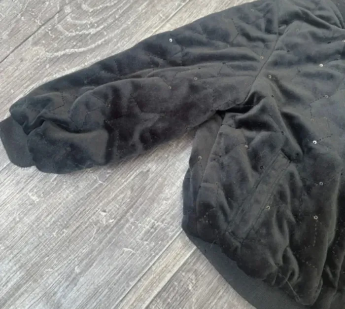 Veste bébé chaude velours et strass 3 ans - photo numéro 3