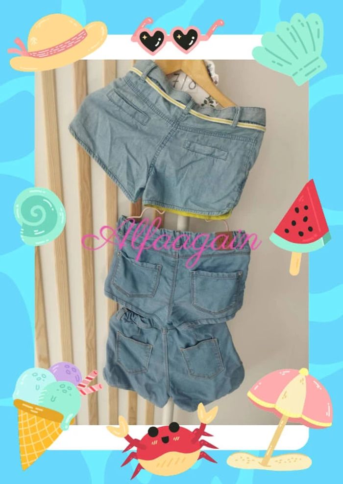 Lot shorts jean 7/8ans - photo numéro 3
