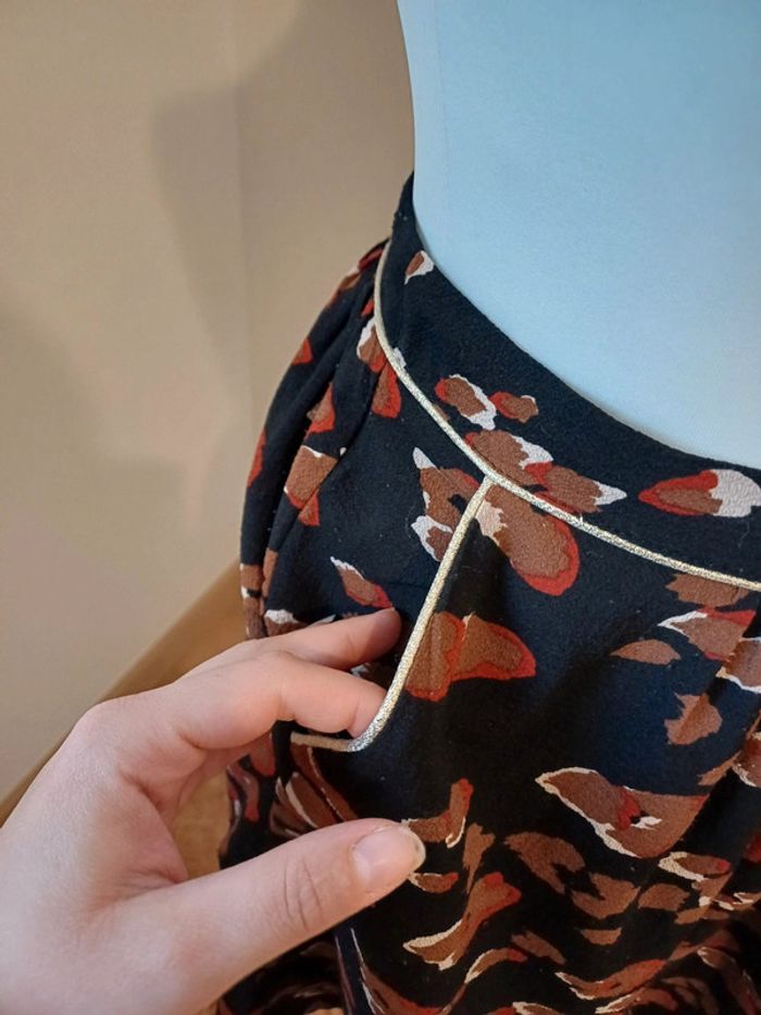 Jupe noire à imprimé Léopard Akoz de toi taille M 38 - photo numéro 4