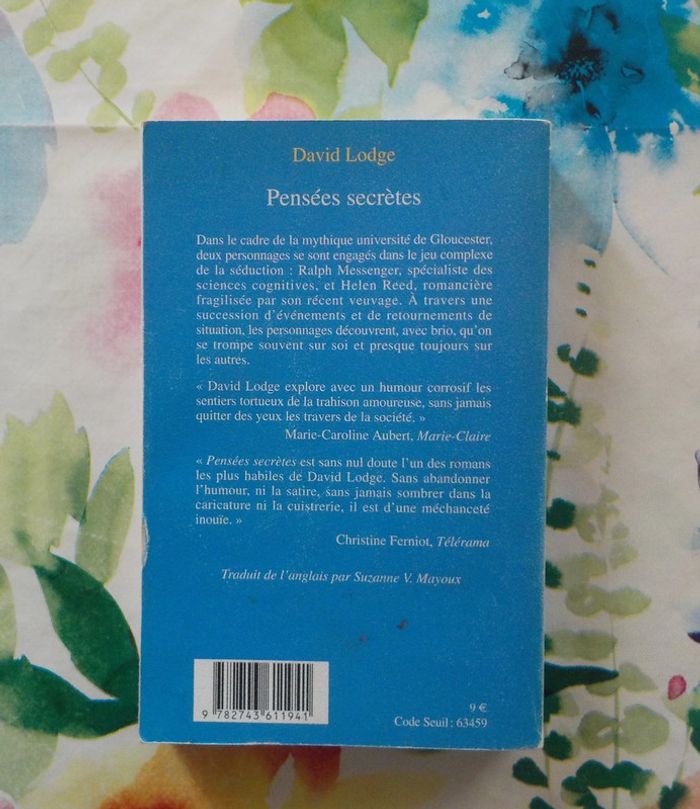 Pensées secrètes de David Lodge Ed. Rivages - photo numéro 2