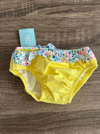 Maillot de bain bébé fille couche 6 mois neuf obaibi 