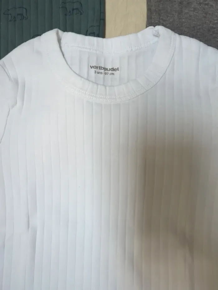 Maillots de corps manches courtes 3 ans - photo numéro 2