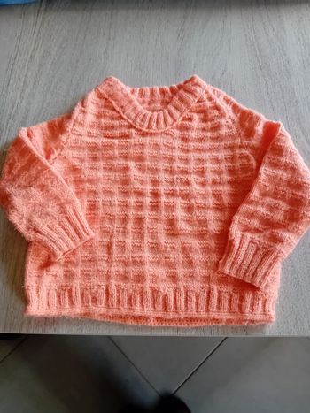 Pull laine tricoté main