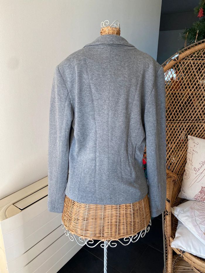 Blazer Bershka Premium Outwear gris taille S 36 - photo numéro 6