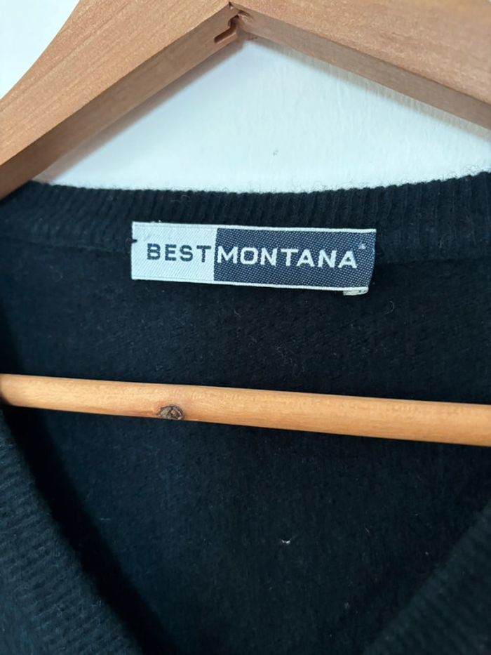 Pull col en V vintage Best Montana taille L - photo numéro 2