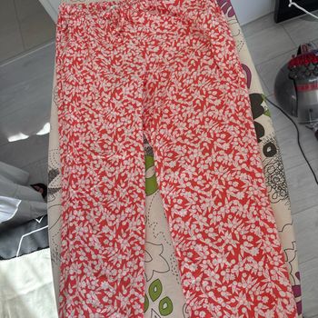 Pantalon fleur orange