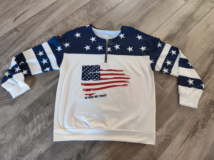 Sweat fin Amérique etoiles NEUF