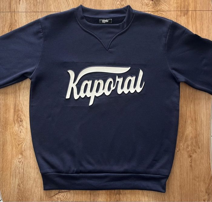 Pull/sweat/hoodie bleu marine Kaporal pour homme, taille L - photo numéro 2