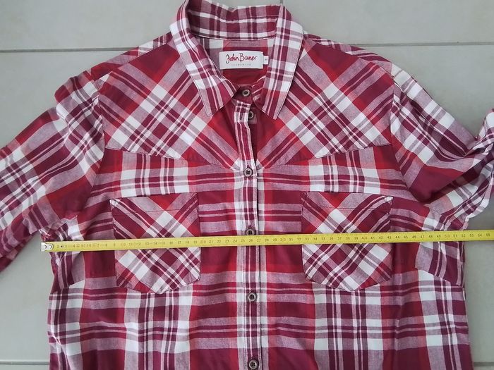 Chemise femme T 42/44  rouge et blanc - photo numéro 3