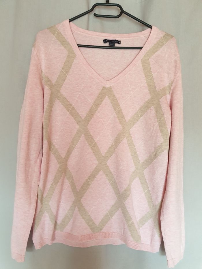 Pull femme L rose Tommy Hilfiger