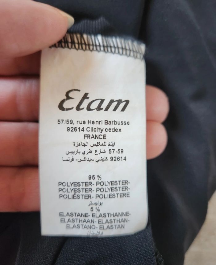 Robe noire Etam – Taille 40, élégante avec détails pailletés - photo numéro 7