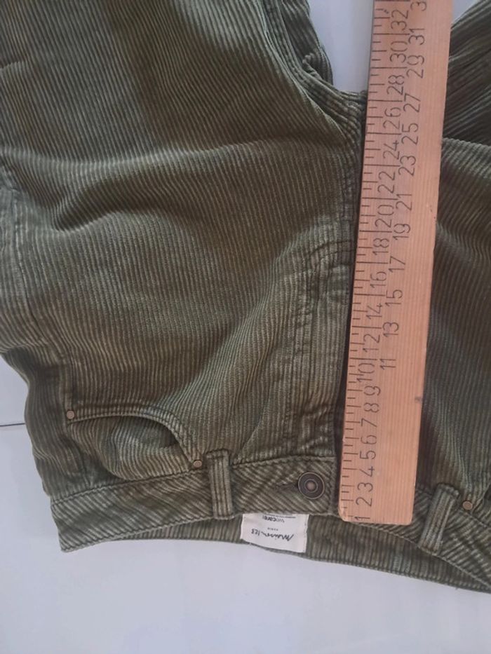 Maison 123 pantalon velour kaki jambes larges T 36 - photo numéro 12