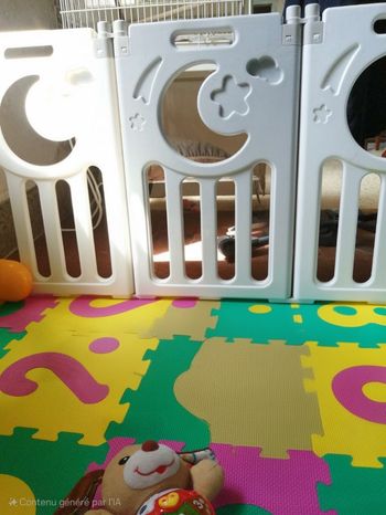 Parc bébé avec barrière de sécurité