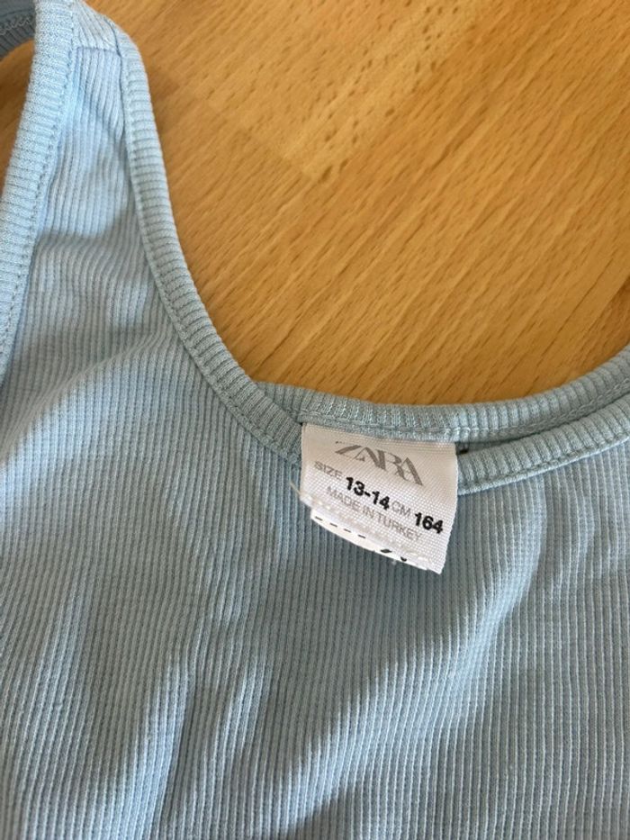 Débardeur court bleu 13-14 ans Zara - photo numéro 4