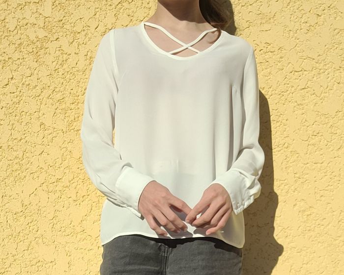 Chemiser blanc col croisé