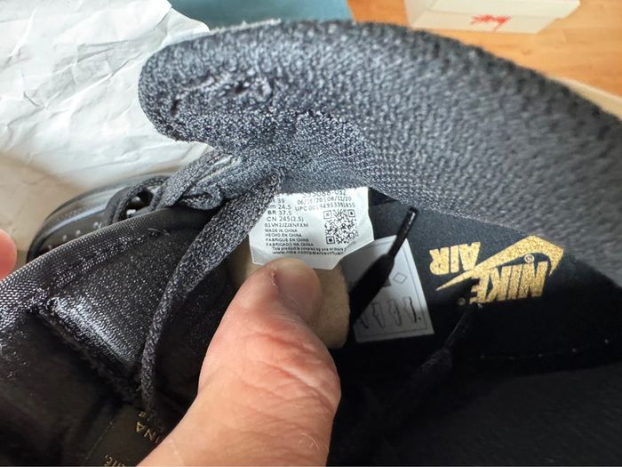 Jordan 1 haute rétro noir/doré 2020 - photo numéro 11