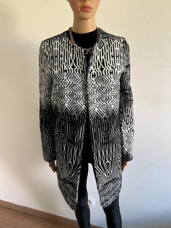 Manteau noir et blanc Morgan taille M bon état