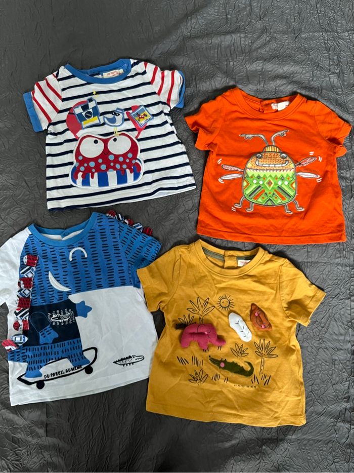 Lot t-shirt rigolo 6 mois - photo numéro 2
