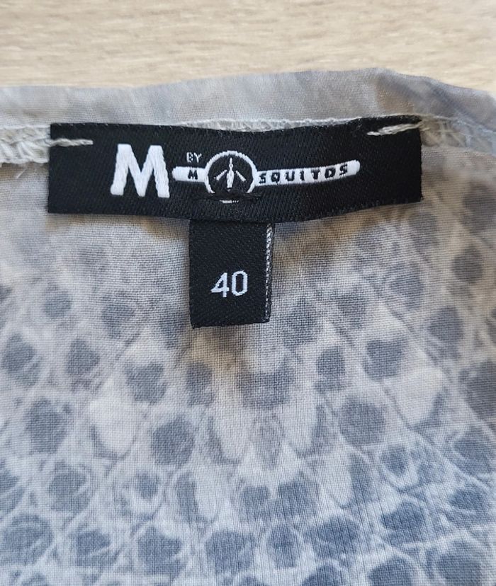 Débardeur motifs serpent gris et blanc M By Mosquitos Taille 40 - photo numéro 8