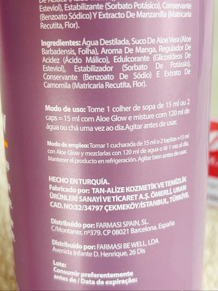 Aloe Glow Mango (Aloe Vera-Mango) Farmasi Nutriplus - photo numéro 4