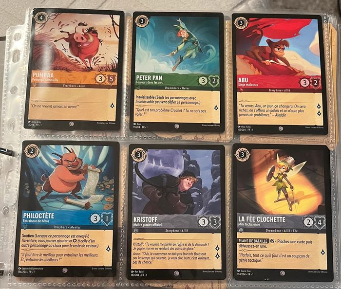 Lot de 6 cartes Lorcana - Chapitre 1