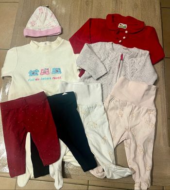 Lot  7 pièces fille hiver 3 mois