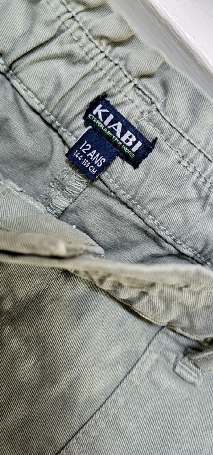 Pantalon Cargo Coton Elasthane Kiabi Taille 12 ans - photo numéro 3