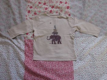 T-Shirt manches longues beige 12 mois