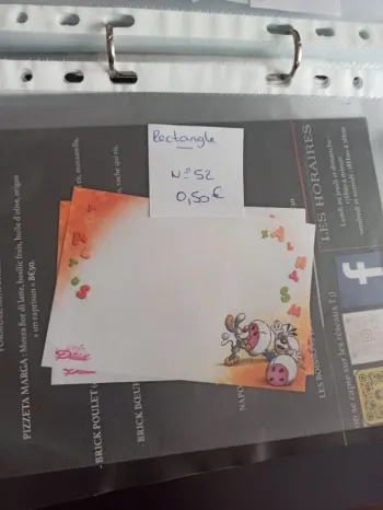Feuille Diddl rectangulaire 52 0,50€