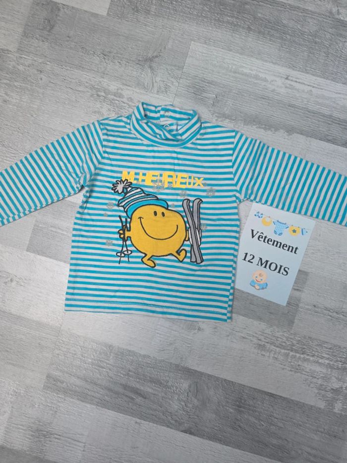 Tee shirt manche longue avec col